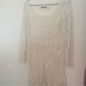 Elegant White Lace Tunic